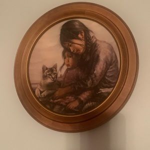 Girl with little sister plate by Kee Fung NG.